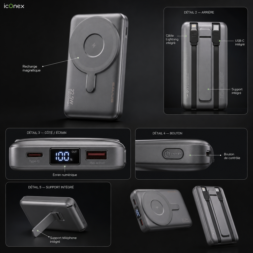Power Bank Magnétique calus 22,5W